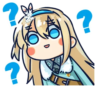 ❓ 9e4b4245 애니메이션, 질문, 혼란스러움, 귀여운, 소녀 telegram sticker