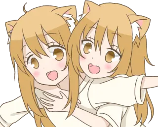 🤗 3722394d Anime, Orejas de gato, Amigos, Lindo, Dibujos animados telegram sticker