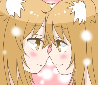 💖 3e00de40 Anime, Lindo, Chica, Amistad, Gemelas telegram sticker