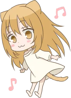 🎵 97c46696 Anime, Catgirl, Chibi, Música, Baile, Lindo telegram sticker