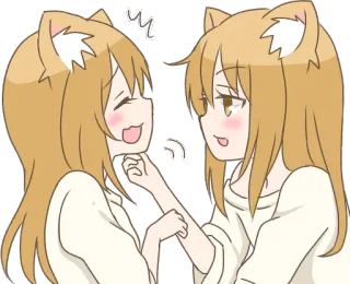 😆 c3c065f3 Anime, Neko, Lindo, Amigo, Feliz telegram sticker
