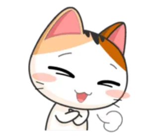 😆 c097cb9f 고양이, 동물, 귀여운, 만화, 행복한 telegram sticker