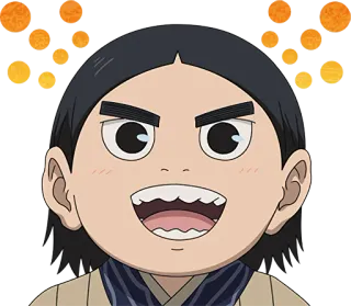 😀 5b96758f อนิเมะ, ใบหน้า, ยิ้ม, มีความสุข, การ์ตูน telegram sticker