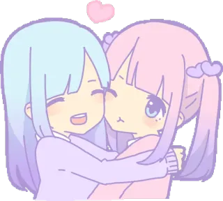 😍 50ec6914 Kartun, Anime, Lucu, Kawaii, Peluk, Cinta, Pastel telegram sticker