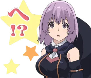 😲 775608a5 !? anime, kobieta, znak zapytania, wyraz, kreskówka, naklejka telegram sticker