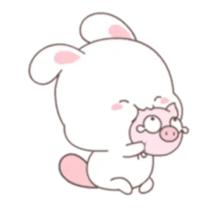 Happy Bunny @reilostickers telegram stickers