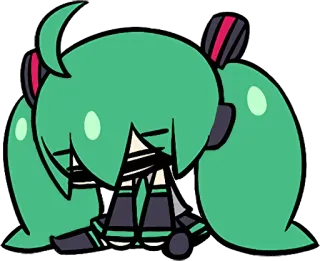 😔 77c53a4b Hatsune Miku Anime, Vocaloid, Musique, Mignon, Manga, Hatsune Miku telegram sticker