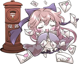 ✉ ecec7375 へんくみ Anime, Correio, Kawaii, Fofo, Cartas, Caixa de correio whatsapp sticker