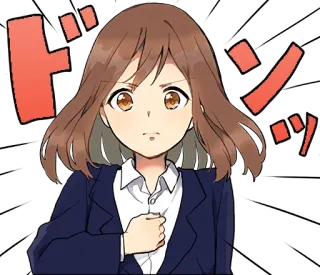 😤 a1b4cd3a ドシンッ anime, manga, angry, upset, annoyed telegram sticker