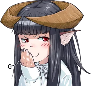 😏 d0c71166 Anime, Tanduk, Gadis monster, Lucu, Sombong telegram sticker