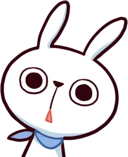 😯 d836d725 lapin, dessin animé, mignon, lapinou, animal whatsapp sticker