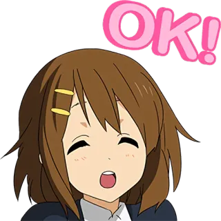 👌 3b8c4e5c OK! Anime, Cô gái, Dễ thương, Ok telegram sticker