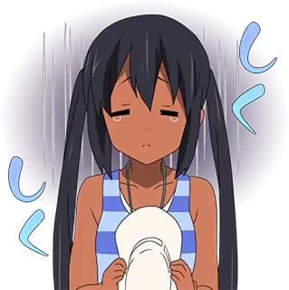 😰 d72ba7f6 anime, gái, buồn, khóc, dép tông telegram sticker