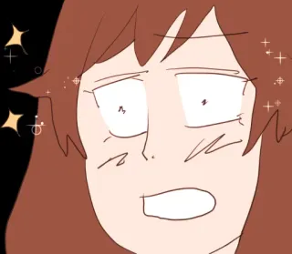 😨 fe0968ef 만화, 애니메이션, 반짝이, 충격, 놀람, 표정, 일러스트 telegram sticker