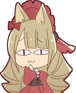 😏 a0903da7 애니메이션, 카와이, 귀여운, 밈, 소녀, 여우 소녀 telegram sticker