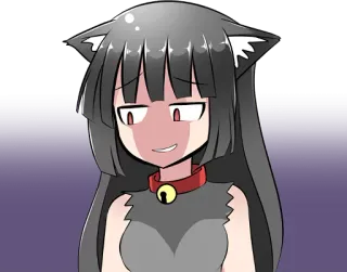 😏 34fbd470 Аниме, Нэкомими, Милый, Манга, Ошейник, Колокольчик, Ухмылка telegram sticker