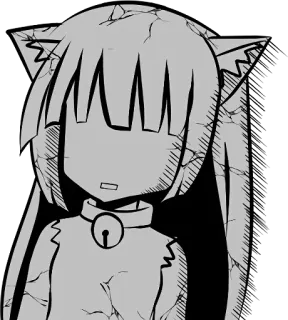 😵 7b368842 Аниме, Девушка-кошка, Манга, Мило, Рисунок, Мультфильм, Каваий telegram sticker