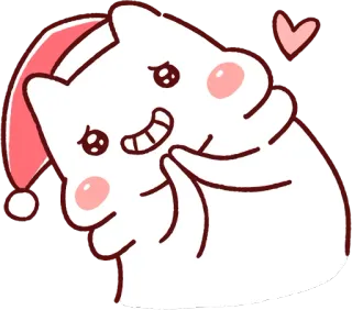 🙏 bf240ae3 cute, cat, christmas, kawaii, cartoon, sticker telegram sticker