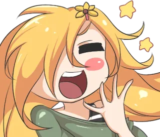 😌 7e0e683d Anime, Cartoon, Mädchen, Blume, Fröhlich, Süß telegram sticker