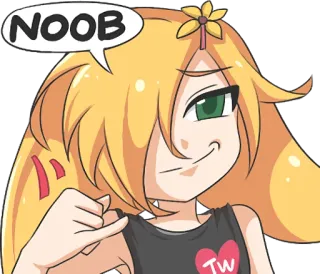 👎 c4154339 NOOB Cartoon, Noob, Gaming, Avatar, Anime telegram sticker