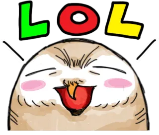 😂 289b57e2 LOL tertawa, burung hantu, lucu, ekspresi, kartun, hewan, burung whatsapp sticker