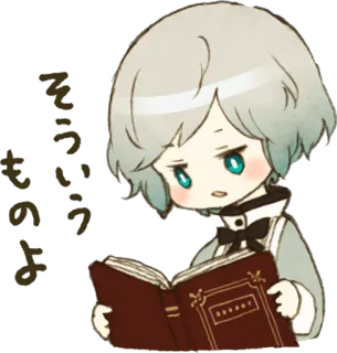 🤔 603e9520 そう いう もの よ Anime, Manga, Lezen, Boek, Leuk, Personage telegram sticker