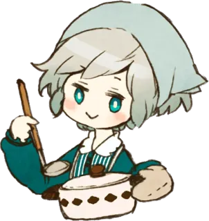 🤤 9d195c80 koken, kok, eten, pan, chibi, cartoon telegram sticker