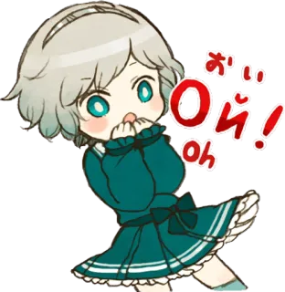 😱 f6d8f01c おい anime, schattig, meisje, cartoon telegram sticker