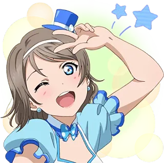 😄 f8c98ec0 Аниме, Девушка, Айдол, Мультфильм, Милый, Персонаж, Развлечения, Фанатское творчество telegram sticker