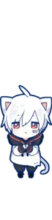 😶 180141db kat, dier, schattig, chibi, anime, manga telegram sticker