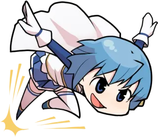 🏃 17a8cbf4 Sayaka Miki Puella Magi Madoka Magica Anime, Magical Girl, Chibi, Kreskówka, Sayaka Miki, Puella Magi Madoka Magica telegram sticker