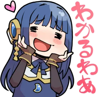 😍 2d1213bd わかるわあ Anime, Dziewczyna, Słodkie, Szczęśliwy, Kawaii telegram sticker