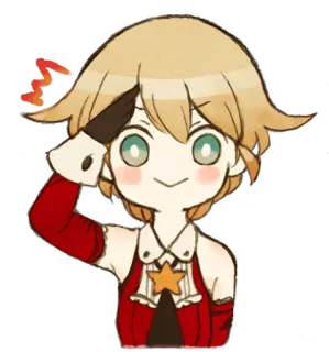 ✊ b74d5952 Anime, Karakter, Hormat, Kartun, Lucu, Ilustrasi telegram sticker