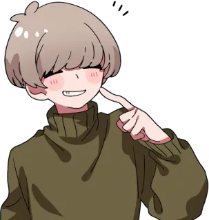 😁 5367327f Anime, Kartun, Lucu, Senyum, Anak laki-laki, Kawaii, Ceria whatsapp sticker