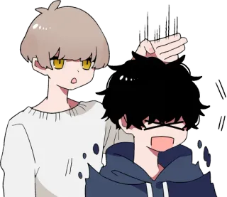 😠 d61683a9 Anime, Manga, Ilustrasi, Teman, Anak laki-laki, Kartun whatsapp sticker