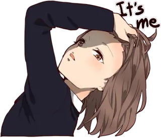👆 96d1a42f It's me 动漫, 女孩, 可爱, 女性, 少女 telegram sticker