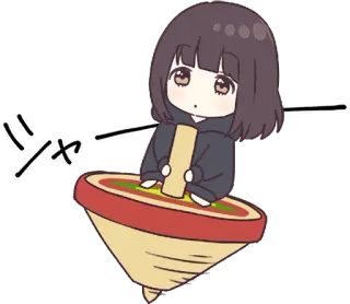 😮 215e5521 シャ Anime, Chibi, Mignon, Kawaii, Haut, Toupie telegram sticker