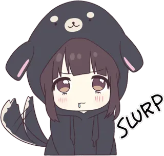 🤤 1ce506d3 SLURP อนิเมะ, ผู้หญิง, คาวาอิ, ซู้ด, น่ารัก whatsapp sticker
