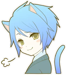 😏 645b1863 Anime, Catboy, Kawaii, Fofo, Mangá, Desenho animado, Personagem whatsapp sticker