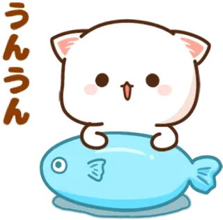 Mochi Mochi Peach Cat :: @line_stickers telegram stickers
