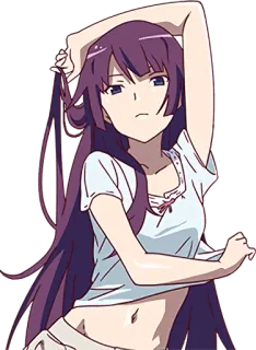 😌 655e98fe Hitagi Senjougahara Monogatari anime, girl, senjougahara, hitagi, monogatari, waifu whatsapp sticker