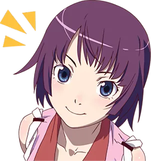 🙂 7d79c2b7 Senjougahara Hitagi Monogatari anime, girl, senjougahara hitagi, monogatari whatsapp sticker