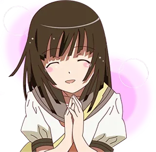 🙏 bb95a534 anime, girl, cute, cartoon whatsapp sticker