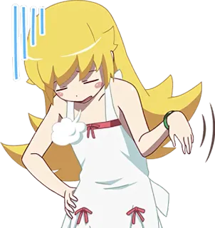 😪 ed15ba06 anime, girl, confused, cartoon, blonde whatsapp sticker