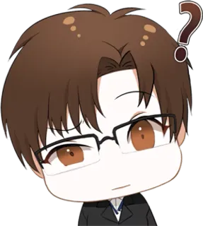 🤨 c251d172 动漫, 问题, 思考, Q版, 困惑 telegram sticker