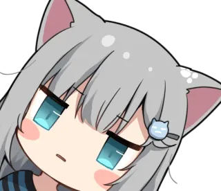 😐 7930df14 Anime, Ragazza gatto, Sticker, Carino, Manga, Chibi telegram sticker