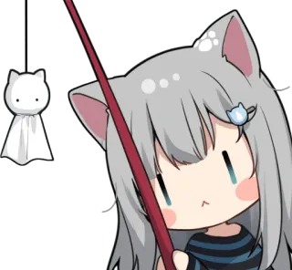 🤨 9d356925 Anime, Ragazza gatto, Manga, Carino, Kawaii, Stile giapponese telegram sticker