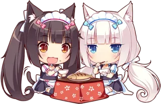 🐟 534fa76d Anime, Catgirls, Maids, Essen, Süß whatsapp sticker