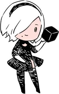 🙂 abcc93b4 2B Nier: Automata anime, 2b, nier automata, video game telegram sticker
