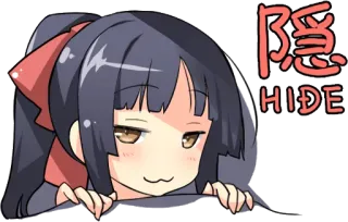 👀 3578febb HIDE Anime, Verstecken, Cartoon, Mädchen whatsapp sticker